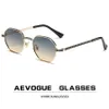 Lunettes de soleil Accessoires Femmes Lunes de mode d'extérieur Men Men de lunettes Polygone Unisexe UV400 Metal AE1289 240409