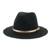 Berats Women Hut Fedora Hut Herbst Winter Fedoras fühlte Panama Caps Männer Unisex Casual Solid Black Band Chapeau Femme