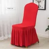 1 pezzo di copertura per sedia elastica integrata rugosa El sedia el Banchetto scorrevole Antimacassar Home Restauranti Coperchio di sedile decorazione per la casa 240423