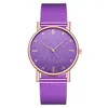 Armbanduhren Luxus Frauen Uhren 2024 Quarz Bewegung Uhr Slim Profil Edelstahl Zifferblatt Casual Armband Mode