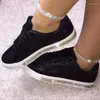 Fitness Shoes Women Vulcanize Sneakers Bling Girl Flat Glitter Casual Female Breathable Lace Up Outdoor Sport 2024