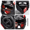 Thai Martial Taekwondo Wmask Kidsadults Kopfbedeckung Muay Sparring Equipment Protector Training Head Arts Boxhelm 240416