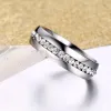 Bands Cute Vintage Stainless Steel Ring Anel Inlay Reinestone Bridal Engagement Wedding Ring for Women Christmas Gift Fashion Jewelry