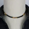 Collane cochra vintage chakra cramla fascino 6 mm collana di pietra di lava naturale da uomo collana corta collana maschio gioielli casual marito pulseras