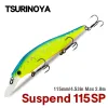 Accessoires Tsurinoya 115mm 17.2G 115SP Suspending Minnow Tungsten Gewichtssysteem Vissen Lure Aurora Pike Bass Jerkbait Hard aas