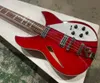 Corpo semi-seguinte vermelho 4 Strings Bass de baixo elétrico com um braço de pau-rosa de ligação ao corpo pode ser personalizado