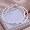 Kolczyki moda piękna najwyższej jakości urok 7 cm srebrny kolor Kolor Big Circle Women Lady Biżuteria Darmowa wysyłka miły prezent ślub