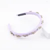 Haarclips kleurrijke kristal stenen hoofdband spongtiara accessoires bohemia voor vrouwen meisjes bruiloft 178
