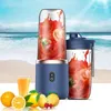 Juicers laddningsbara mixer Portable Fruit Automatisk USB Blender Ice Crush Cup 6 Blades Mini Electric Juicer Cup