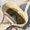 Bolsas de ombro casual cesta de palha feminina shão de praia de praia ao ar livre piquenique rattan fruta portátil artesanal