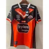 Uomini Jersey NRL South Sydney West Tigers Edizione indigena a casa a manica corta Rugby ricamato