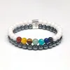 Strängar 2022 6mm Magnetic Energy Stone Viktminskningsarmband Män Kvinnor Reiki Healing Spiritual Jewelry 7 Chakra Armband för kvinnor