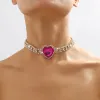 Ожерелья Kmvexo Fashion Bling Ownestone Rose Heart Cool Choker Ожерелье для женщин хрустальная свадебная вечеринка