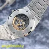 AP Wrist Watch pour les dames Royal Oak Series 15412BC Frost Gold Original Diamond Rainbow Double pivotant automatique Mécanique MENTES 41mm 41 mm