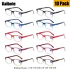 10 pack Anti-Blue Reading Glass Lot pour hommes Femmes Femmes Plastic Gradient Couleur Ordinateur Presbype Eyeglass Unisexe 240415