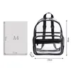 Backpack College Schoolbag For Students Fashion Transparent PVC Rucksack Waterproof See Through Book Bag Large Capacity Solid