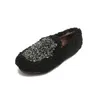 Casual schoenen Fur Woman Flats Loafers Women Casuales glijden aan voor Barefoot Winter Office 2024 Crystal Zapatillas