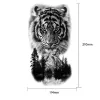 Tatueringar 4Sheet Upper Arm Sleeve Tattoo Crown Lion Tiger Wolf Head Waterproof Temporary Tattoo Sticker Body Art Fake Tattoo For Women Men