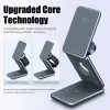 Laders Portable 3 In 1 opvouwbare draadloze lader Stand Dock voor iPhone15 14 13 Holder Magnetic Fast Charging Station voor Apple Watch S8