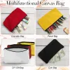 Bags 5Pcs Solid Color Canvas Coin Purse Zipper Mini Pen Key Bag Shopping Portable Storage Handbags Foldable Money Bags Kid Gift