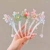 Hair Clips Classic Chinese Style Stick For Women Butterfly Flower Handmade Hairpins Vintage Jewelry Accessories Ornaments