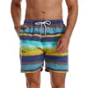 Treino de shorts masculinos correndo com bolsos, baús de banho rápidas de nadar seco de banheira praia de moda de banho praia