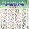 Tattoos 60PCS New Temporary Tattoo Sticker for Children Kids Waterproof Tattoos Festival Glitters Face Girls Boy Child Mini Fake Tattoo