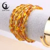 Strands Zhe Ying 100% Natural Amber Beaded Bracelet Elastic Men Women Bracelets Bangles Fashion Jewelry Gift