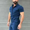 Men's Tracksuits streetwear new men's work suit jumpsuit casual jumpsuit belt jumpsuit Fashion set