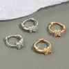 Earrings 2PC Stainless Steel Cubic Zirconia Small Hoop Earrings For Women Little Huggies Drop Pendant Cartilage Earring Piercing Jewelry