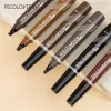 Machine 6 Colors Eyebrow Pen Waterproof Fork Tip Eyebrow Tattoo Pencil Long Lasting Professional Fine Sketch Liquid Eye Brow Pencil