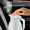 Kettles 12V 24V Portable Car Heat Cup Electric Kettle Rostfritt stål Vatten varmare flaskbil Värme Cup Coffee Mug LCD Display