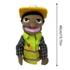 Carreira Puppet Cook Firefighter Farmer Worker Detective Doctor de pelúcia de pelúcia Toy Toy Soft Educational Puppets 240415