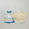 Ensembles de vêtements 2023 Été Nouveau bébé à manches courtes Sentes de vêtements pour nourrissons mignons T-shirts de canard mignon + short 2pcs costume enfants