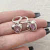 Hoop Earrings Heart Buckle Women's Personality Korean Fashion Y2K Pink Crystal Temperament Star Piercing