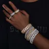 Anpassad smycken Maker 12mm Sterling Sier VVS Moissanite Diamond Iced Out Cuban Link Armband