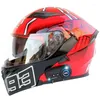 Casques de moto Casque Full Face Casque personnalisé ABS CE Dot plusieurs couleurs avec Bluetooth intégré