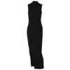 Women's 2024 New Fashion Round Neck Sleeveless Slim Fit Split Mid Length Dress F42325