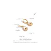 Boucles d'oreilles Yhpup Golden Avocado Drop en acier inoxydable Fruit Huggie Hoop Moucles d'oreilles pour les femmes Charme de mode de coquille naturelle mignon bijourie cadeau