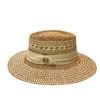 Basker 2024 Sun Hat For Women Straw Patchwork Summer Men Fedoras Spring Visor Travel Beach Cap Visirs Ins Black Khaki Beige