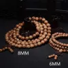 Strands 6/8mm Tibetan lama Oração budista 108 pulseiras de miçanga de madeira pulseiras para mulheres jóias masculinas de estilo chinês