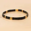 Strands Yastyt Tila Beads Bracets Men Miyuki Armband Black Classic Beaded Braceted Women Jewelry Pulseira Mujer Femme Gift for Men's