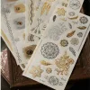 Tattoos Temporary Tattoo Sexy Sun Moon Star Women Party Body Arm Art Fake Flash Tattoos Gold Metallic Tattoo Sticker Girl Bracelet Wrist