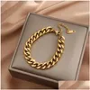 Catena 14k giallo in oro in oro bracciale braccialetto per donne squisite gioielli dorati girl drop drop drop braccialet dhcew