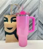 Mugs US Stock Neon Winter Pink The Quencher H2.0 40oz Cosmo Pink Tumblers Cups Termos Limited Edition Valentijnsdag Gift Sparkle GG0423