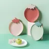 Plates Strawberry Shape Large For Fruit Candy Household Tableware Plate Snack Salad Dish Bowls