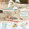 Toys Atuban Toys de gatos interativos, brinquedo de penas de 2in1, brinquedos de gatinho de emboscada ajustável para apanhador de gatos, apanhador de gatos perseguindo caça