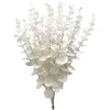 Fleurs décoratives Haoshics 10pcs Eucalyptus artificiel pour bricolage Flower Craft Wedding Party Home Office Table Centres de table