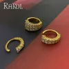 Oorbellen rakol mode geometrische kubieke zirconia clip oorbellen voor vrouwen nieuwe ins simple ushaped zonder doorboorde oren sieraden re2756