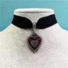 Halsketten modische schwarze rote Samt Halskette Star Mond Kreuz Anhänger Gothic Punk Love Choker Frauen sexy Charme Schmuck Geschenk